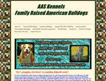 Tablet Screenshot of americanbulldogsaaskennels.com